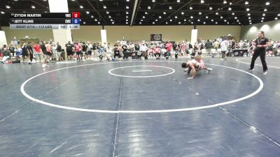 113 lbs Cons. Quarters - Zy'ion Martin, Vortex Wrestling Club vs Jett Kline, Cowboy Wrestling Club