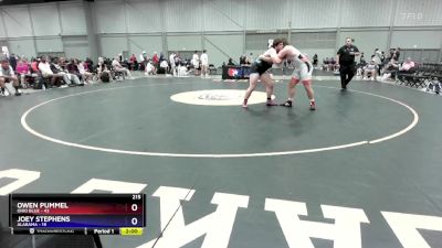 215 lbs Placement Matches (8 Team) - Owen Pummel, Ohio Blue vs Joey Stephens, Alabama