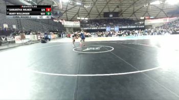 Girls 4A 170 lbs Cons. Round 3 - Mary Bollinger, Woodinville (Girls) vs Samantha Wilner, Glacier Peak (Girls)