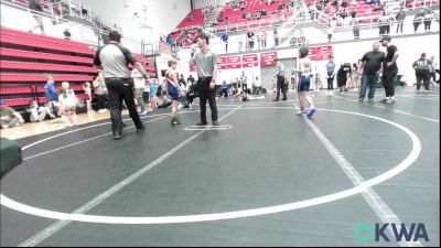 73 lbs Quarterfinal - Cato Varela, Chickasha Youth Wrestling vs Bracen Bloxsom, Ponca City Wildcat Wrestling