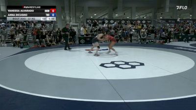 57 kg Champ. Rd Of 16 - Vanessa Alvarado, Highland High School Wrestling (Bakersfield) vs Anna DiCugno, Tarleton Wrestling Club