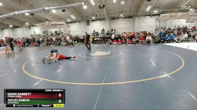 113 lbs Cons. Round 5 - Gavin Barrett, Cherry Creek vs Tatum Garcia, Severance