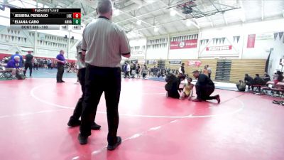 100 lbs Cons. Semi - Eliana Caro, Amador Valley vs Jesirra Persaud, Liberty