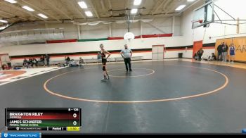 105 lbs 1st Place Match - James Schaefer, Powell Middle School vs Braighton Riley, Sheridan