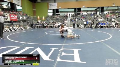 132 lbs Quarterfinals (8 Team) - Hudson Hackbarth, EDMOND NORTH vs Parker DeGraffenreid, DEER CREEK (ED)