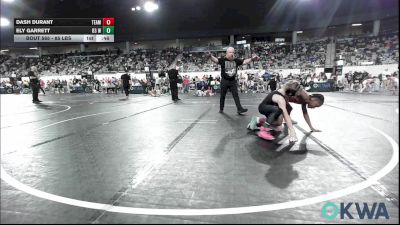 85 lbs Consi Of 4 - Dash Durant, Team Tulsa Wrestling Club vs Ely Garrett, D3 Wrestling Cluib