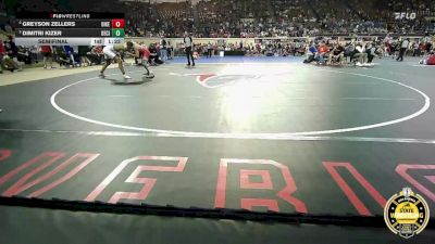 B5A-150 lbs Semifinal - Dimitri Kizer, Del City vs Greyson Zellers, Bishop Kelley