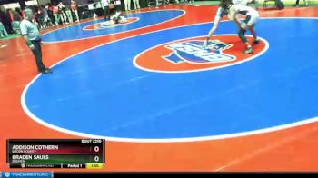 2 lbs Semifinal - Addison Cothern, Bacon County vs Braden Sauls, Bremen