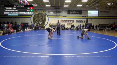 165 lbs 3rd Place Match - Blayke Heying, Benton Community vs Rayden Hill, South Tama County