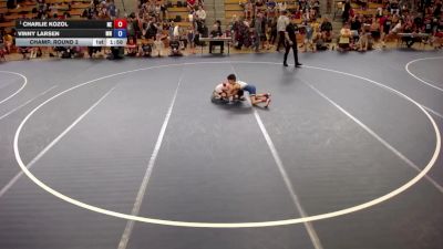 58 lbs Champ. Round 2 - Charlie Kozol, NE vs Vinny Larsen, MN