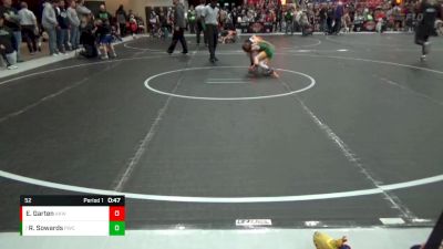 52 lbs Champ. Round 2 - Ryder Sowards, Pratt Wrestling Club vs Elias Garten, Abilene Kids Wrestling