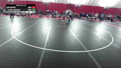 12U Girls - 69 lbs Cons. Semis - Zoe Bethel, Mt. Horeb Wrestling Club vs Alisha Genore, Milton Monsters Wrestling Club