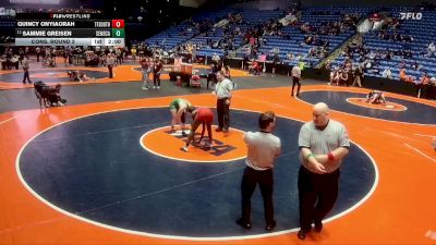 135 lbs Cons. Round 2 - Sammie Greisen, Seneca vs Quincy Onyiaorah, Lansing (Thornton Fractional South)