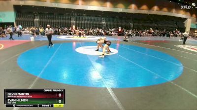 175 lbs Champ. Round 3 - Evan Hilmen, Del Oro vs Devin Martin, Harrisburg High School