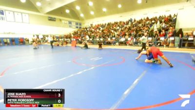 144 lbs Champ. Round 1 - Jose Suazo, El Modena High School vs Peter Morosoff, Santa Margarita Catholic High