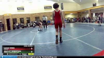 82 lbs Cons. Round 2 - Lucas Veres, Indiana vs Bentley Robertson, Midwest Xtreme Wrestling