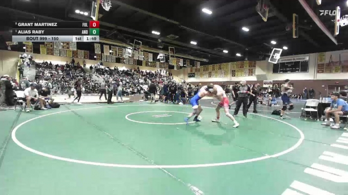 150 lbs Quarterfinal - Alias Raby, Anderson vs Grant Martinez, Folsom