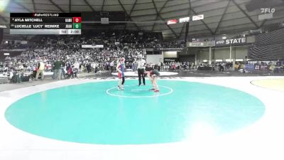 Girls 4A 105 lbs Champ. Round 1 - Ayla Mitchell, Kamiakin (Girls) vs Lucielle `Lucy` Reinike, Juanita (Girls)