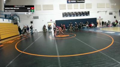 72-79 lbs Round 1 - Mia Hanger, Riverton Middle School vs Addalynn Miller, Worland Middle School