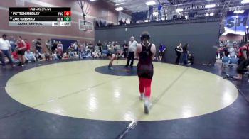 138 lbs Quarterfinal - Peyton Medley, Patriot Wrestling Club vs Zoe Grishko, Team Real Life Wrestling