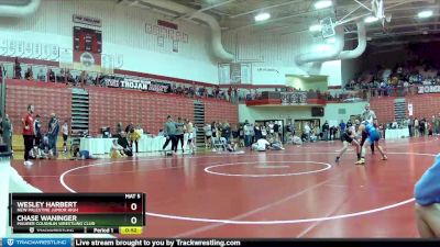 120 lbs Champ. Round 1 - Chase Waninger, Maurer Coughlin Wrestling Club vs Wesley Harbert, New Palestine Junior High