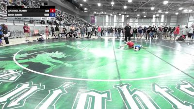 74 lbs Cons. Round 3 - Gabriel Mann, Hells Canyon Wrestling vs John Behm, Washington