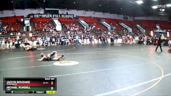 98 lbs Quarterfinal - Jaclyn Bouzakis, Team Greco vs Michael Rundell, TWA