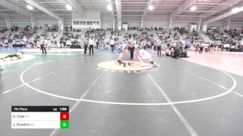 160 lbs 7th Place - Gavin Cole, PA vs J.T. Bowers, GA