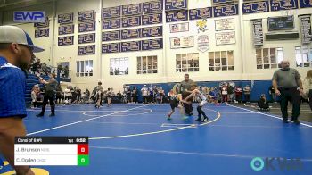 55 lbs Consi Of 8 #1 - Joshua Brunson, Noble Takedown Club vs Colt Ogden, Choctaw Ironman Youth Wrestling