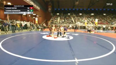 2A-157 lbs Champ. Round 1 - Logan Dafoe, Thermopolis vs Caiden Sorenson, Greybull/Riverside