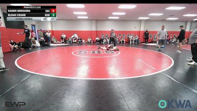 132 lbs Consolation - Kaden Breeding, Eufaula Ironheads Wrestling Club vs Elijah Crane, Midwest City Bombers Youth Wrestling Club