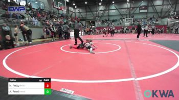55 lbs Semifinal - Nevalee Petty, Skiatook Youth Wrestling vs Adam Reed, Henryetta Knights Wrestling Club