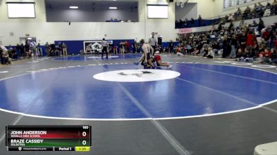 160 lbs Quarterfinal - Braze Cassidy, Soldotna vs JOHN ANDERSON, Wasilla High School