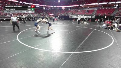 150 lbs Cons. Quarters - Ben Lauer, Waukesha North vs Hudson Jablonski, Reedsburg Area