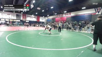 132 lbs Cons. Round 2 - Briton Brown, Aliso Niguel vs Julian Yepez, California (Whittier)