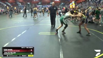 98 lbs 5th Place Match - Zoe Mann, Bear`s Den Grappling Center vs Joslyn Miller, Williamston WC