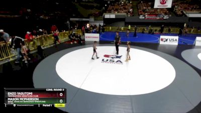 49 lbs Cons. Round 3 - Mason McPherson, RBWC (Rancho Bernardo Wrestling Club) vs Enzo Yasutomi, Terminators Wrestling Club