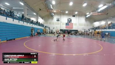 80-84 lbs Round 2 - Christopher Herold, Riverton Middle School vs Gage Betters, Cody Middle School