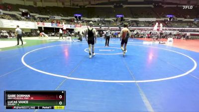 150 lbs Semis & Wb (16 Team) - Gabe Dorman, Erie Cathedral Prep vs Lucas Vance, Grundy