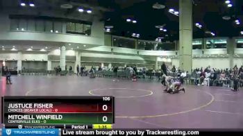 106 lbs Semis & Wb (16 Team) - Justuce Fisher, CHOICES (Beaver Local) vs Mitchell Winfield, Centerville Elks