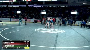 Girls 235 lbs Cons. Round 2 - Hayden Carrell, Orting (Girls) vs Ryean Chilson, Mountain View (Girls)