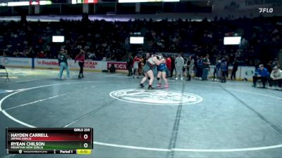 Girls 235 lbs Cons. Round 2 - Hayden Carrell, Orting (Girls) vs Ryean Chilson, Mountain View (Girls)