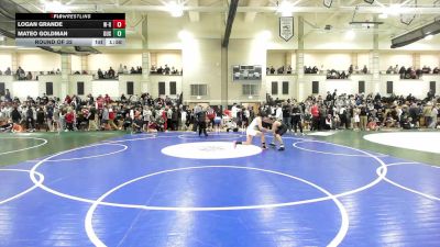 126 lbs Round Of 32 - Logan Grande, Whitman-Hanson vs Mateo Goldman, Duxbury