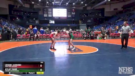 110 lbs Quarterfinal - Kyley Bair, Peoria (Richwoods) vs Ayane Jasinski, Fox Lake (Grant)