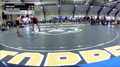 285 lbs Cons. Round 3 - Michael Gibson, Seton Hill vs Ben Lloyd, Gannon University