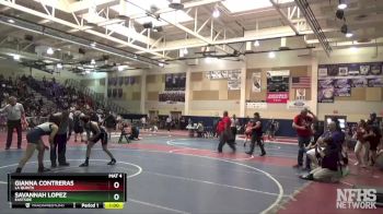 137 lbs Cons. Round 2 - Savannah Lopez, Eastside vs Gianna Contreras, La Quinta