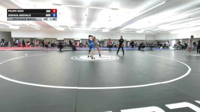 57 lbs 5th Place Match - Felipe Rizo, East Bakersfield High School Wrestling vs Joshua Arevalo, Alisal High School Wrestling