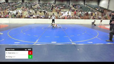 60 lbs Semifinal - Huxley Sperano, South Paulding Junior Spartans Wrestling Club vs Matthew King, East Jackson Takedown Club