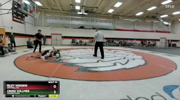 126 lbs Round 1 - Creed Vollmer, Tongue River vs Riley Wiggins, Greybull MS