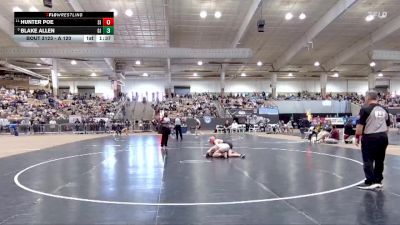 A 120 lbs Quarterfinal - Blake Allen, Gibbs High School vs Hunter Poe, Signal Mountain High School